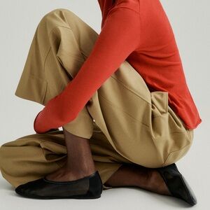 Massimo Dutti Black Mesh Flats